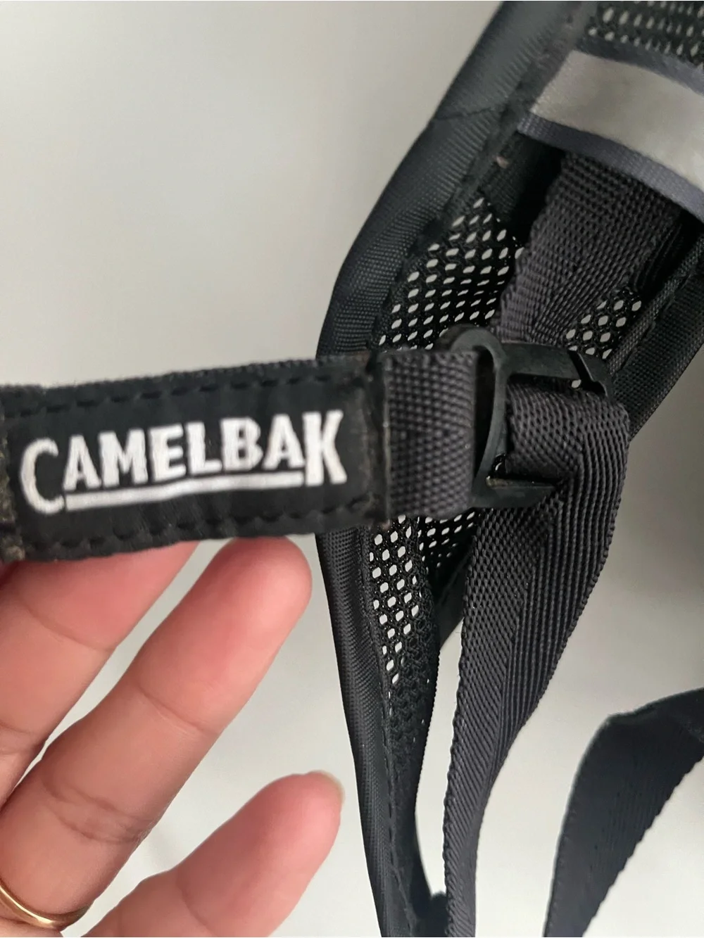 CamelBak Black Backpack with Red Flame Graphic Accent